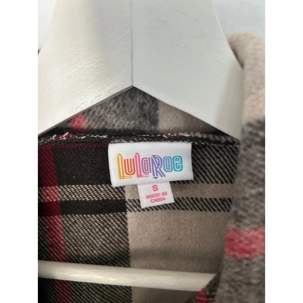 Lularoe‎ Berlin Flannel Front Pockets Jacket Size Small